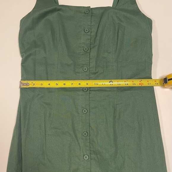 Cider Linen Blend Green Midi Dress - Picture 10 of 10